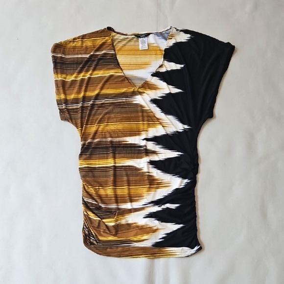 Carmen Marc Valvo Deco Zig Zag Kimono Swim Cover-Up - Picture 2 of 11